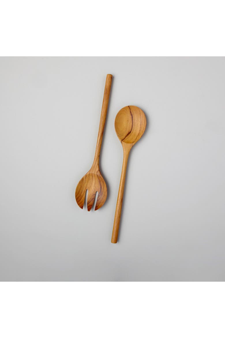 Teak Serving Set, Alternate, color, Teak