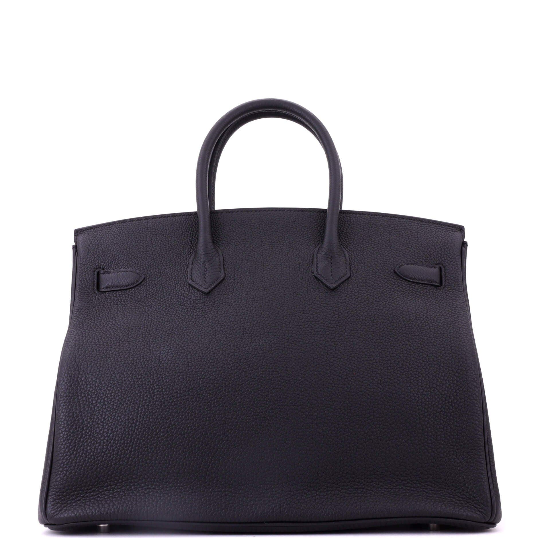 Pre-Owned Hermes Birkin Handbag Black Togo with Palladium Hardware 35, Alternate, color, Noir