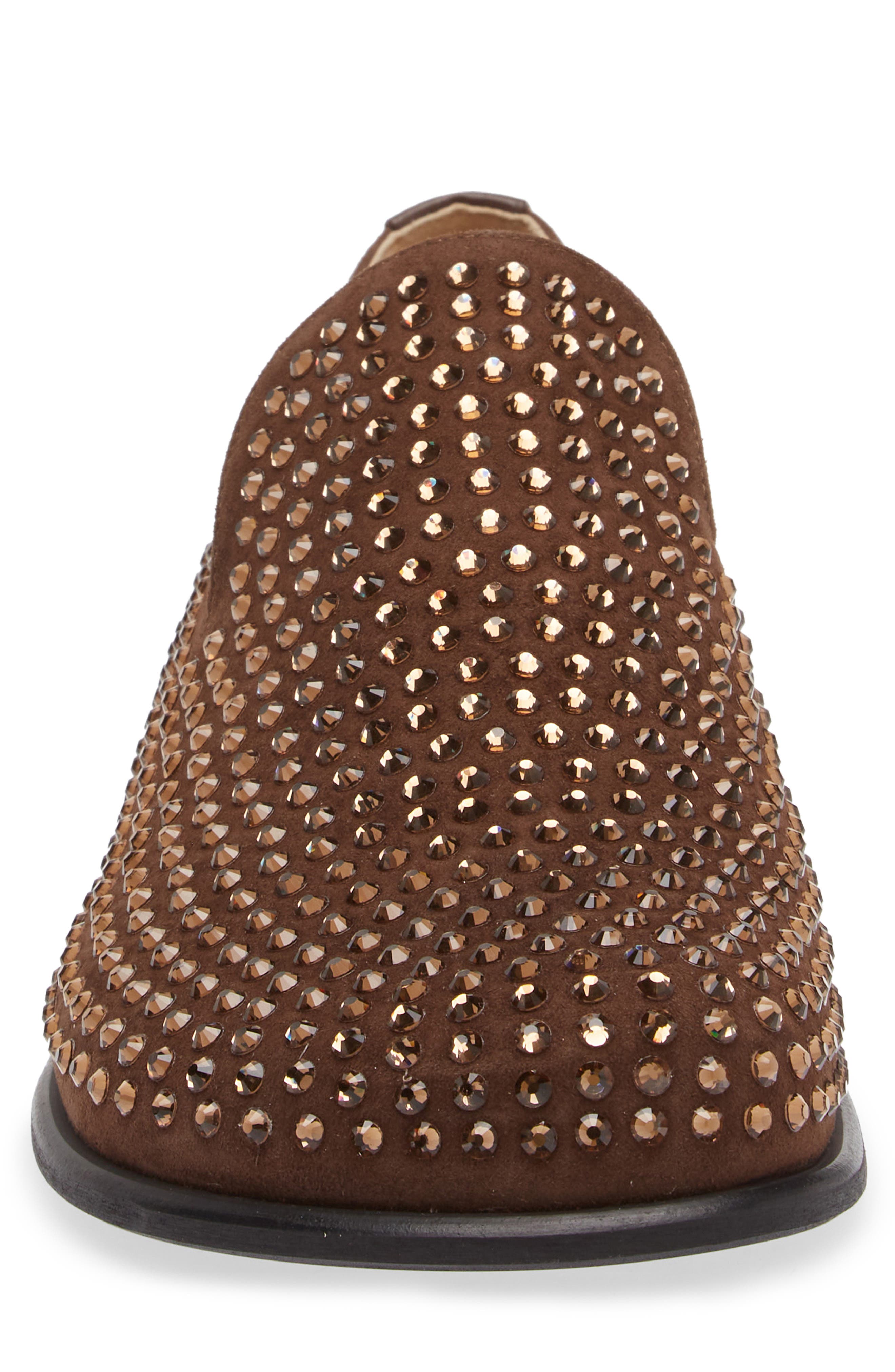 JW Anderson Crystal Embellished Loafer, Alternate, color, 502 Chocolate Strass Ot