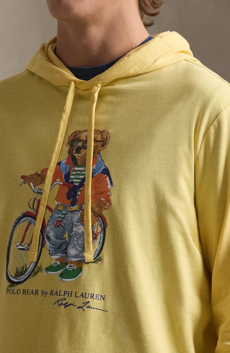 Polo Ralph Lauren Polo Bear Graphic Hoodie, Alternate, color, Corn Yellow-Summer Bear