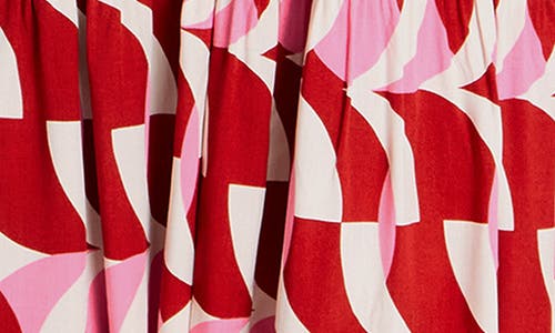 City Chic Mystic Print A-line Dress In Pink