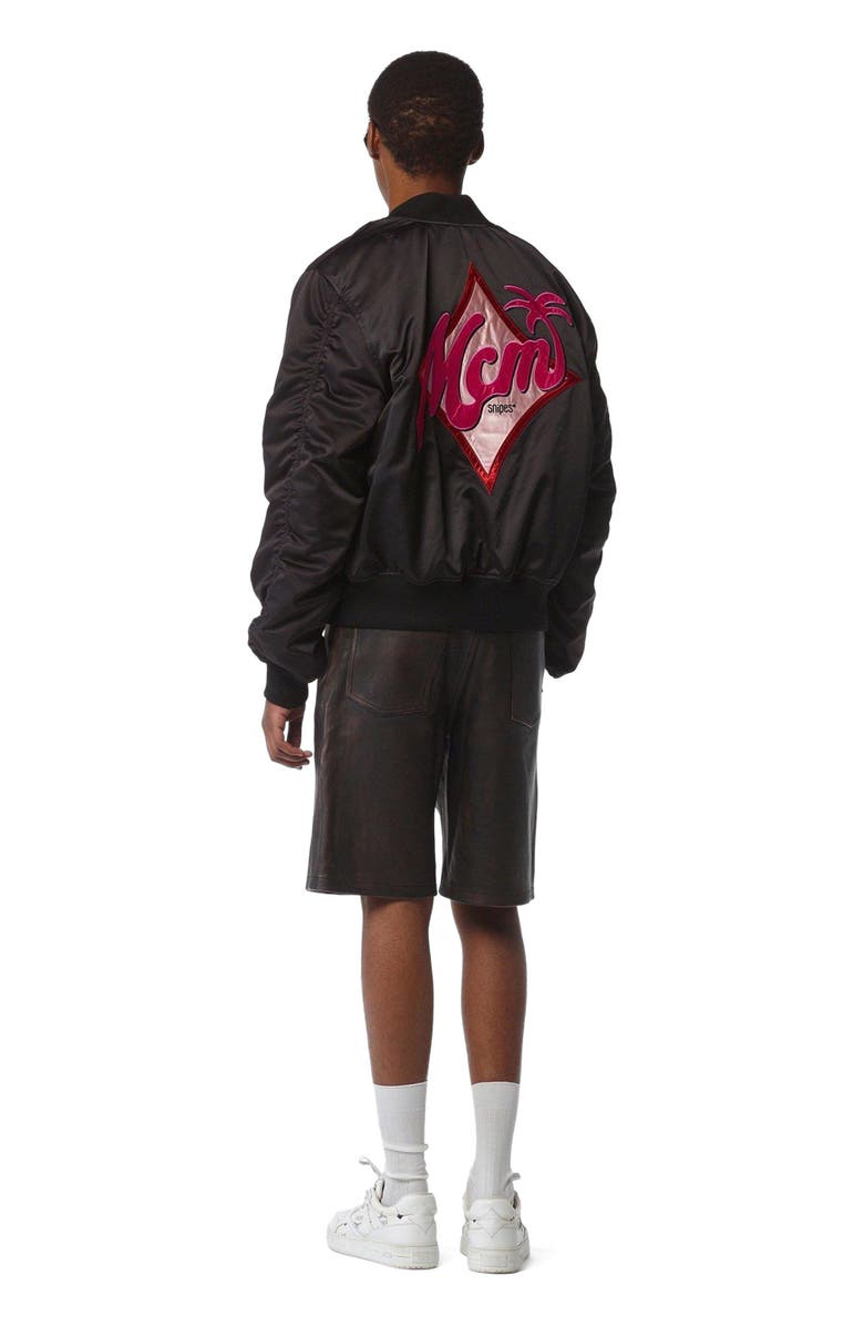 MCM x SNIPES Satin Bomber Jacket, Alternate, color,