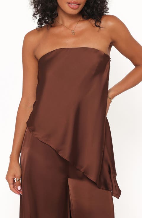 Charmer Asymmetric Strapless Top
