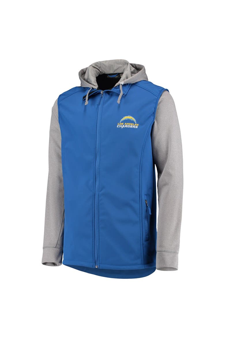 Men's Dunbrooke Royal/Gray Los Angeles Chargers Big & Tall Alpha Full-Zip Hoodie Jacket, Alternate, color, Royal