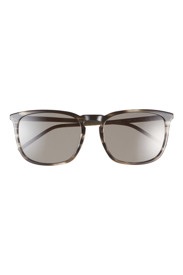 55mm Square Sunglasses, Main, color, GREY HORN