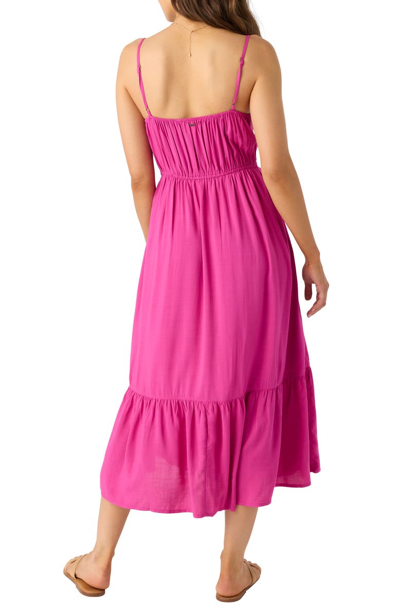 O'Neill Pilar Midi Sundress, Alternate, color, Fuchsia