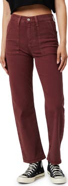 Mavi Jeans Shelia High Waist Relaxed Straight Leg Twill Pants