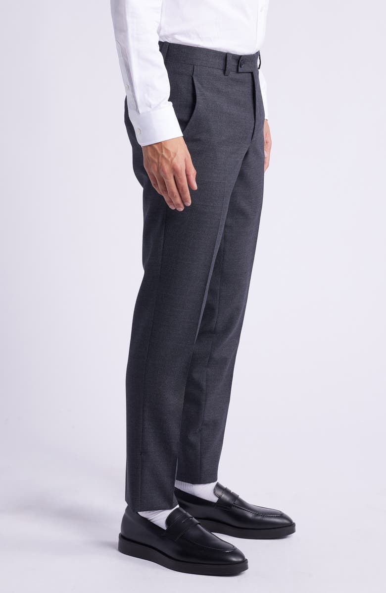 AllSaints Ross Solid Slim Fit Taper Leg Wool Pants Suit Separate, Alternate, color, Charcoal