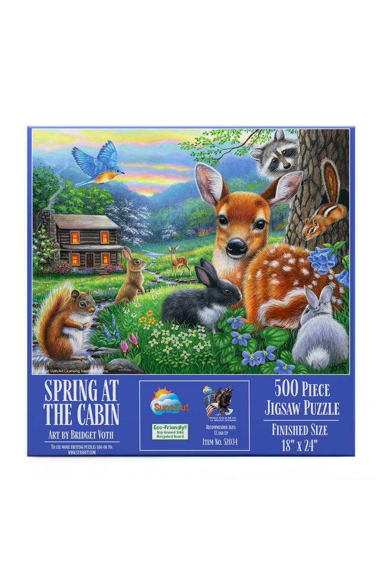 Sunsout Spring at the Cabin 500 piece Jigsaw Puzzle for Adults, Alternate, color, Multicolor