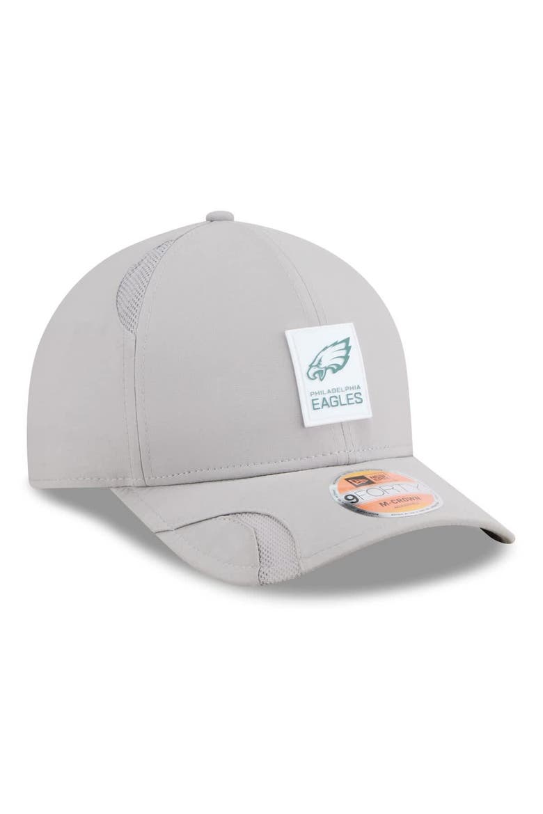 Men's New Era Gray Philadelphia Eagles 2025 Sideline  M-Crown 9FORTY Adjustable Hat, Alternate, color, Gray