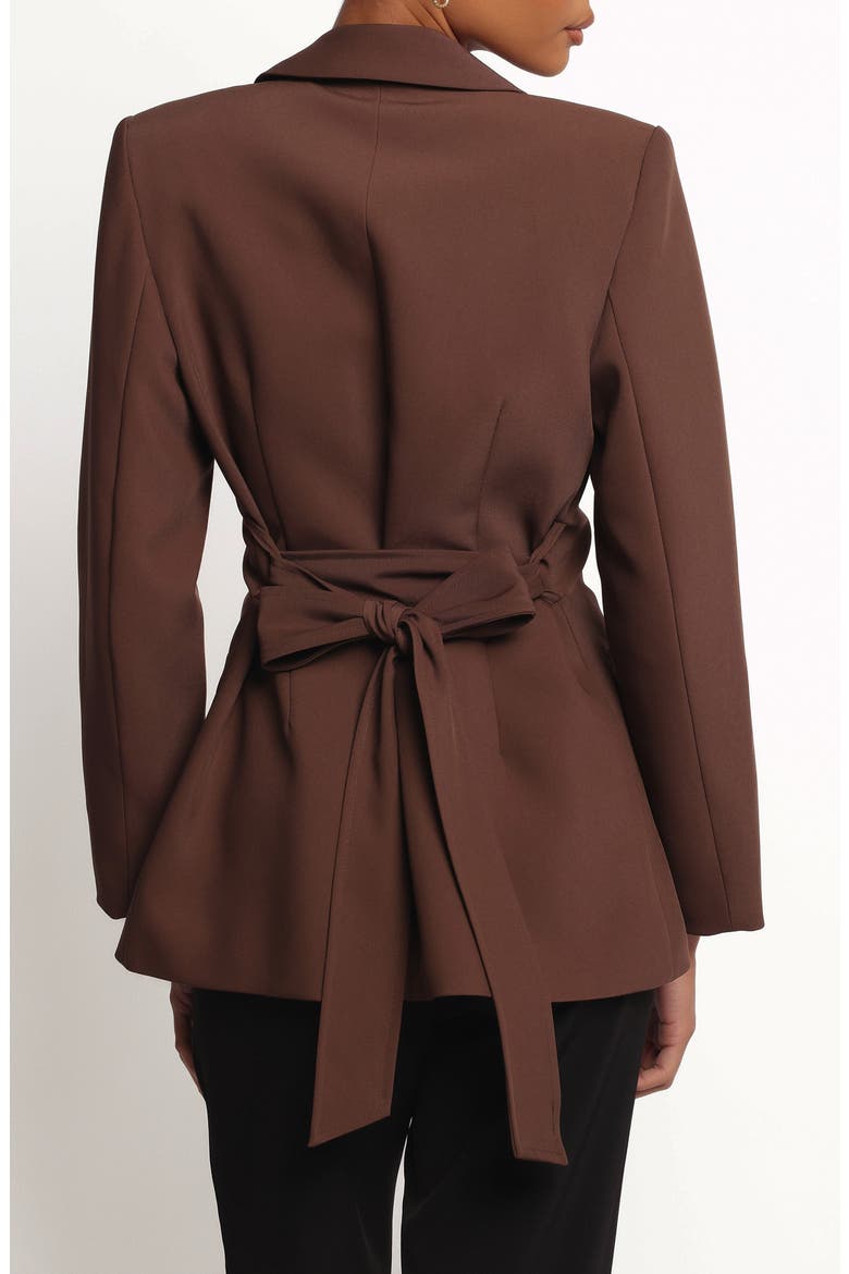 Eliana Tie Waist Blazer, Alternate, color, ESPRESSO