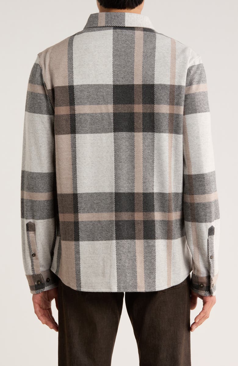 7 Diamonds Generation Plaid Stretch Flannel Button-Up Shirt, Alternate, color, Beige