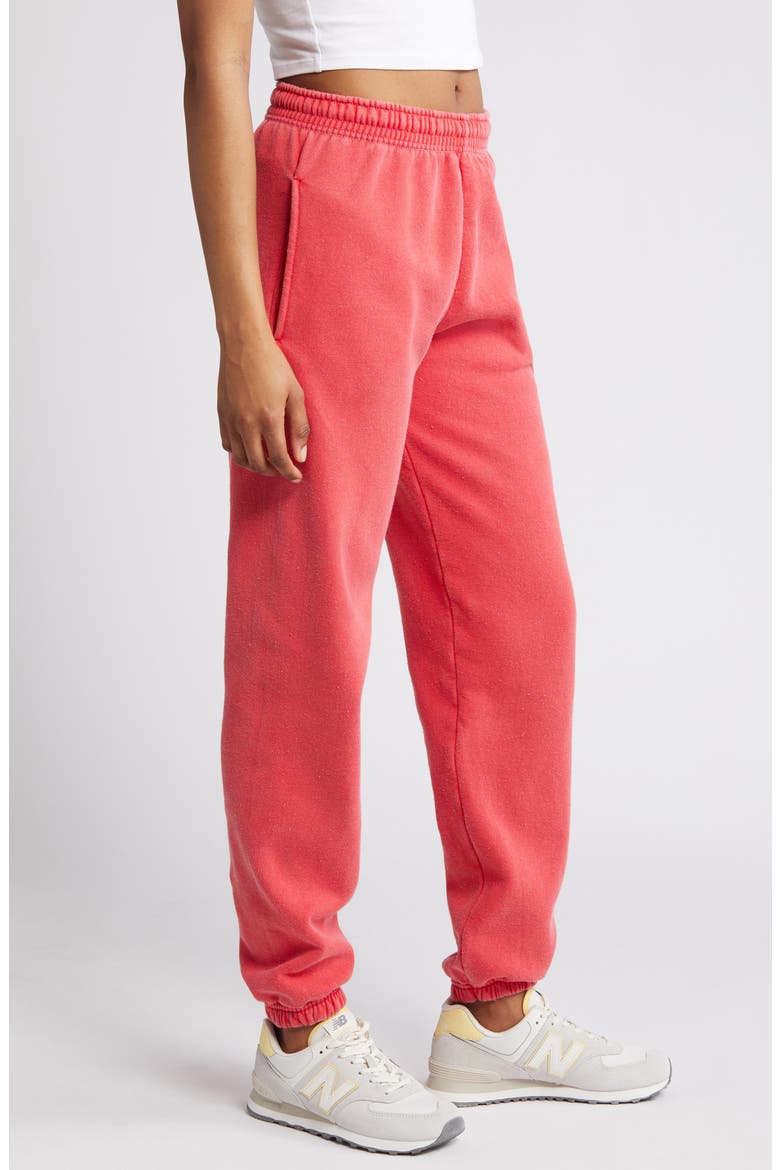If Cotton Blend Joggers, Alternate, color, WASHED RED