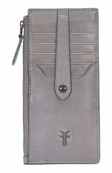 Frye Slim Leather Snap Card Wallet