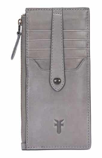 Frye Slim Leather Snap Card Wallet