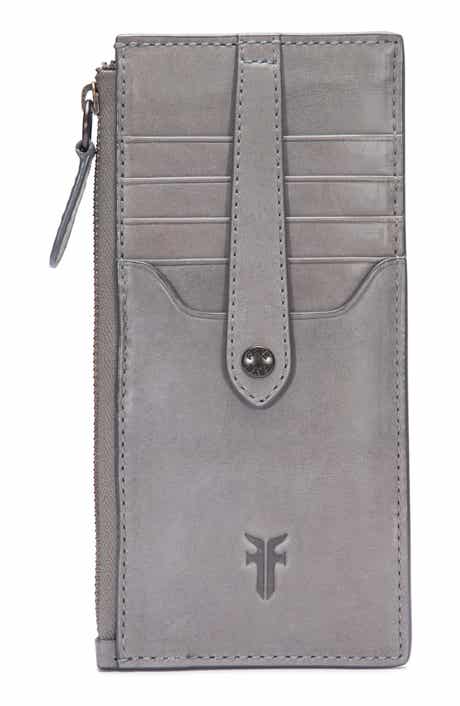 Frye Slim Leather Snap Card Wallet