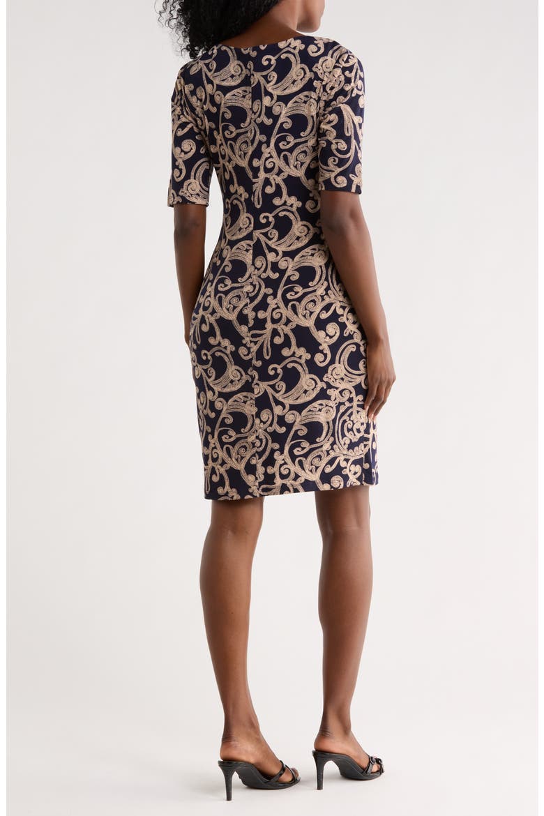 Ruched A-Line Dress, Alternate, color, INK