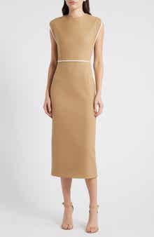 BOSS Detira Wool Blend Sheath Dress