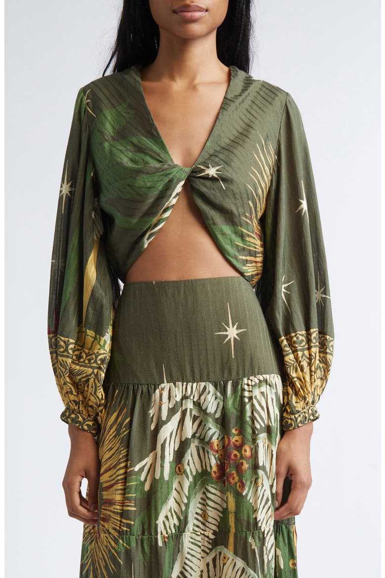 Afterwork Reversible Crop Top, Main, color, GREEN / YELLOW