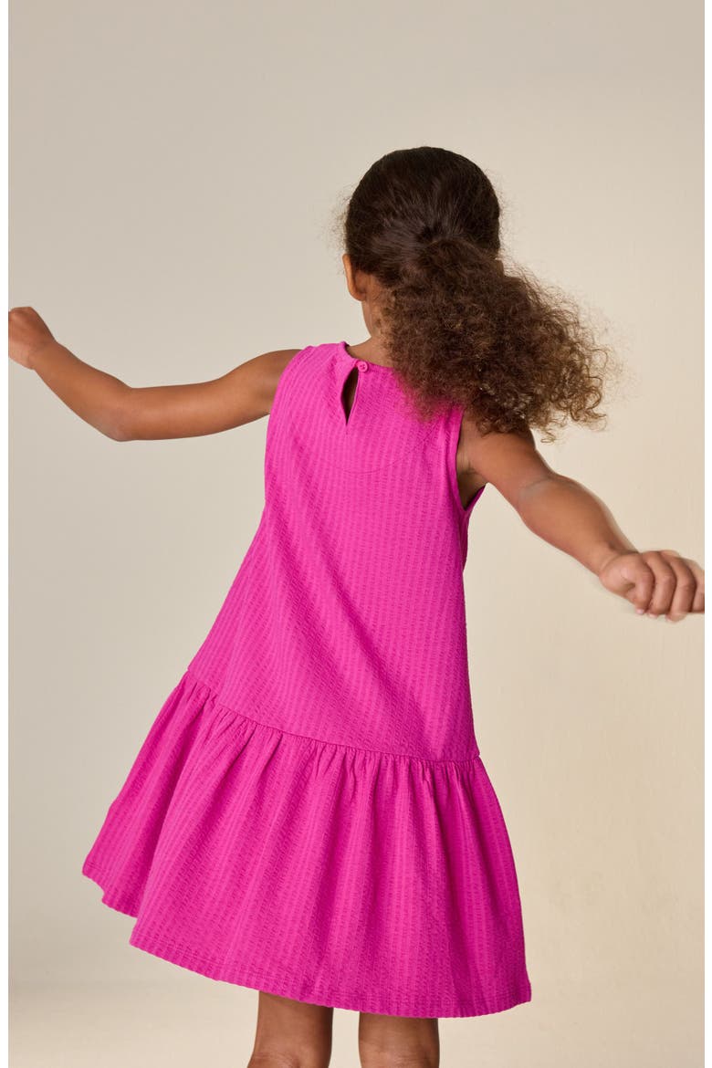 Kids' Drop Waist Cotton Seersucker Dress, Alternate, color, PURPLE