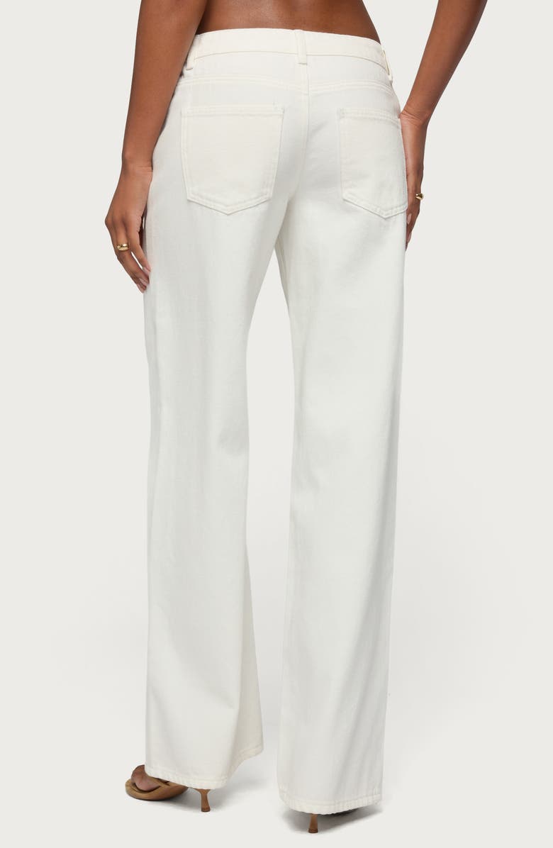 EDIKTED Roman Wide Leg Jeans, Alternate, color, White