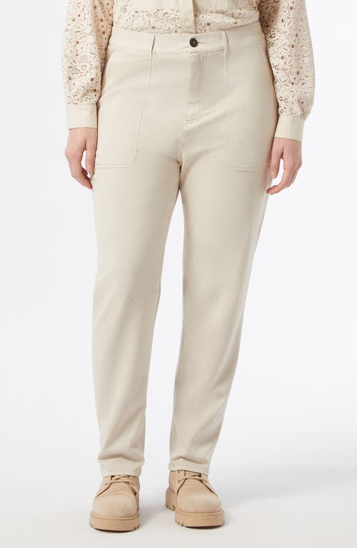 Marina Rinaldi Kibbutz Gabardine Slim Fit Pants in Beige 