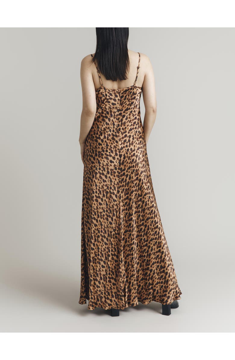 Ghost London Eden Leopard Satin Maxi Slip Dress, Alternate, color, Leopard Print