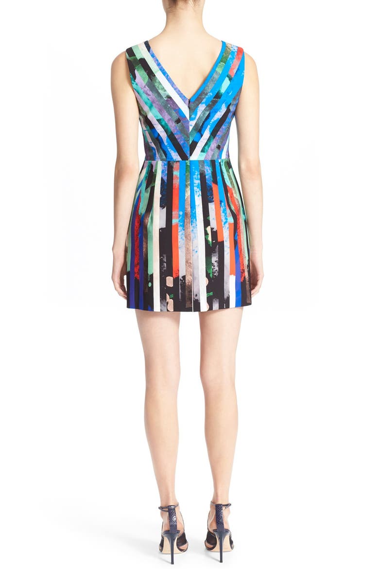 'Allison' Stripe Minidress, Alternate, color, BLUE MULTI