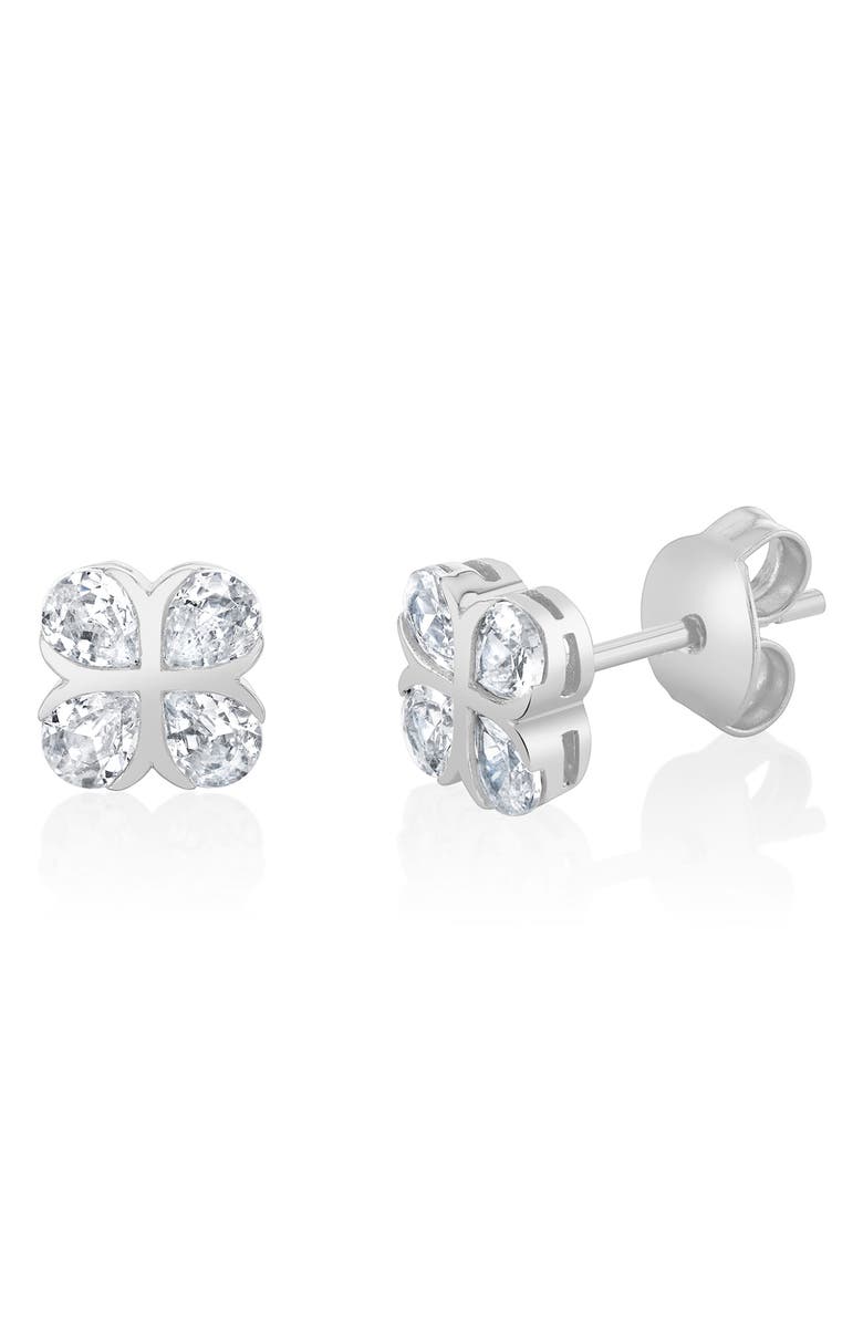 Crislu Pear Shape 4-Stone Stud Earrings, Main, color,