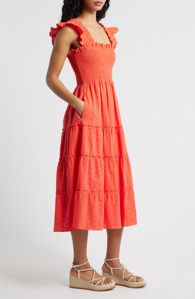 Hill House Home The Ellie Nap Midi Dress, Alternate, color, Coral