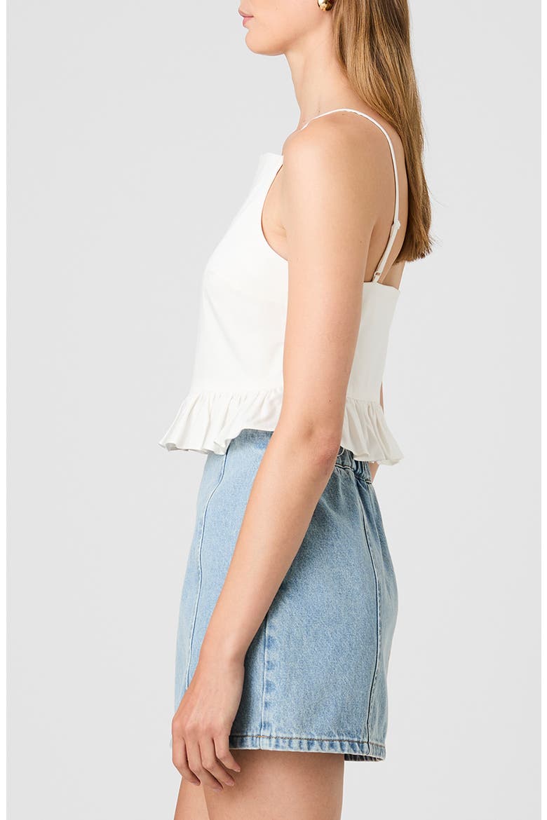 Lilah Ruffle Crop Camisole, Alternate, color, SUMMER WHITE