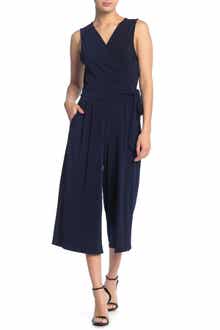 Surplice Wrap Crop Jumpsuit