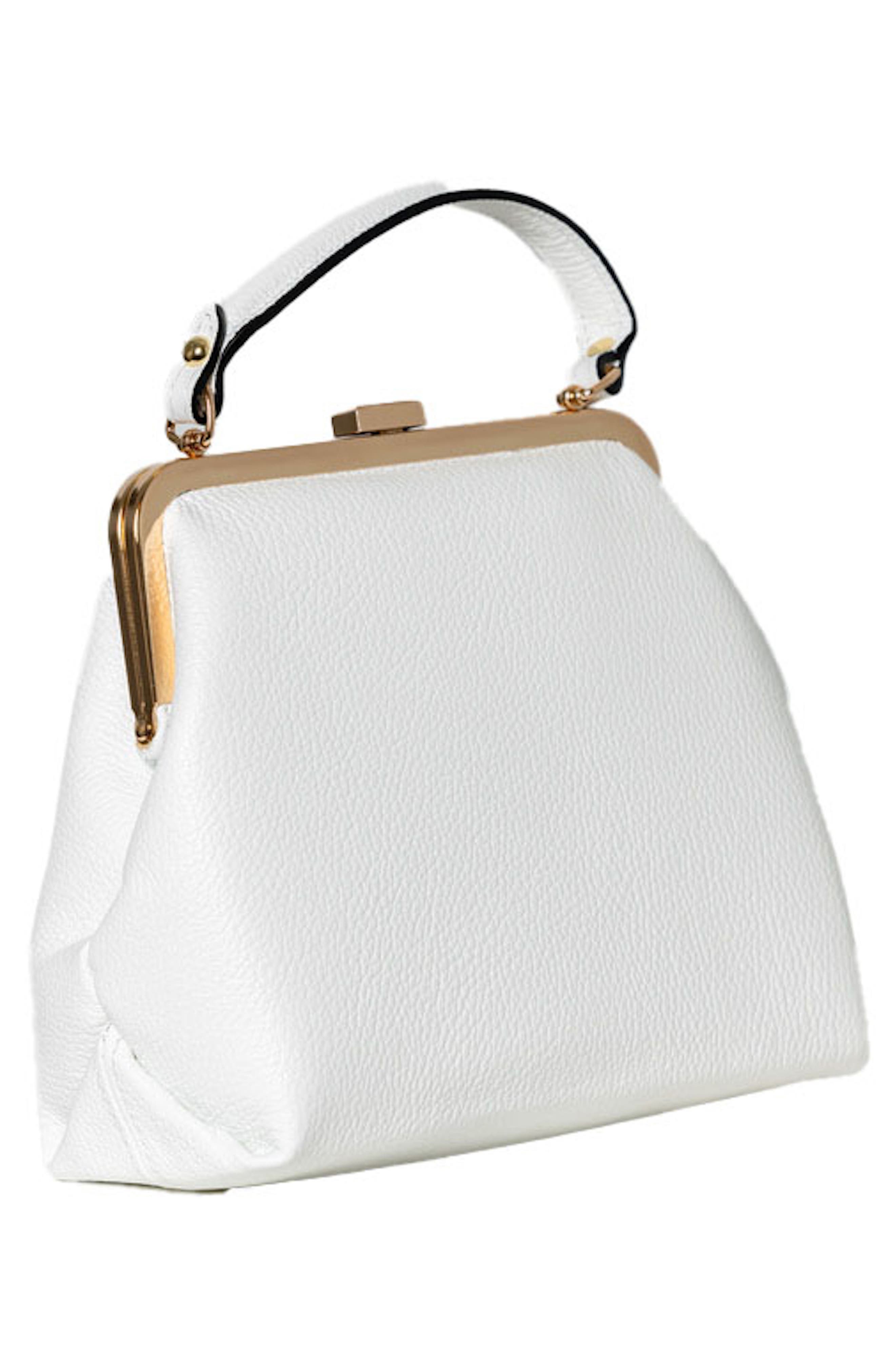 Persaman New York Satchel Top-Handle Bag, Alternate, color, White