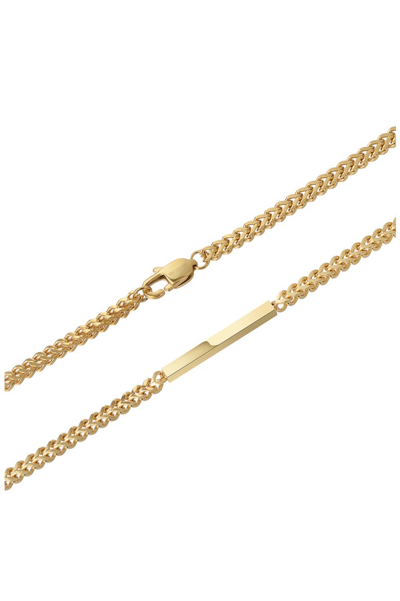 Men's Bar Detail Franco Chain Necklace, Alternate, color, GOLD