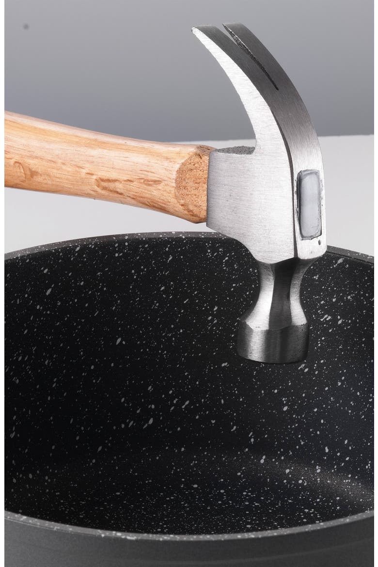 GRANITE Saucepan with Lid 3.1qt, Alternate, color, BLACK