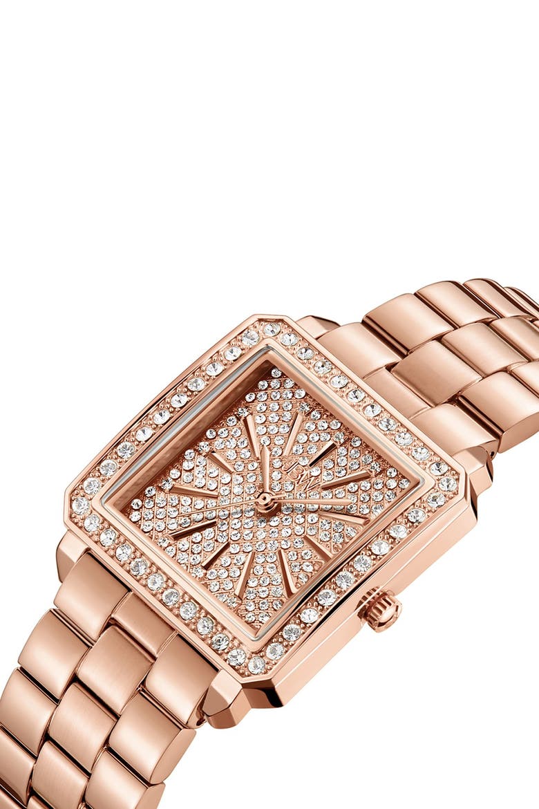 Cristal 28 Diamond Bracelet Watch & Bracelet Set, 28mm, Alternate, color, ROSE GOLD