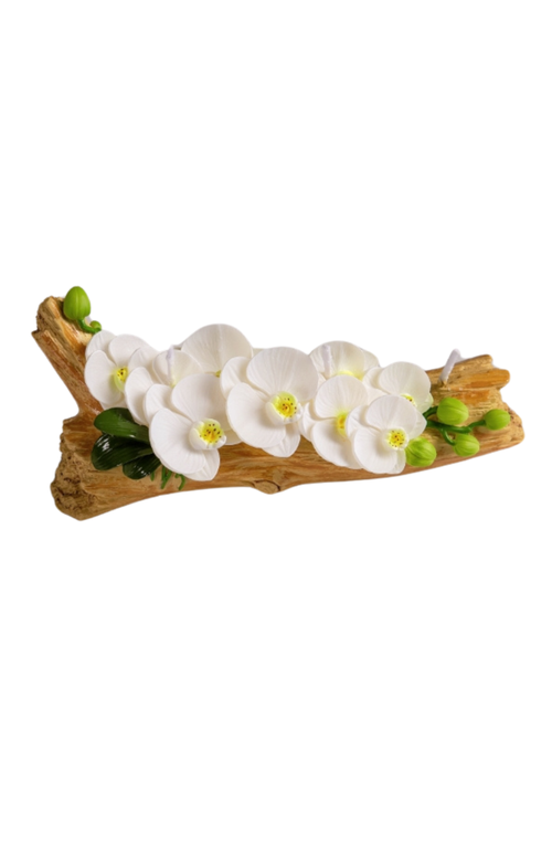 Southlake Gifts Orchid Arrangement Candle In White