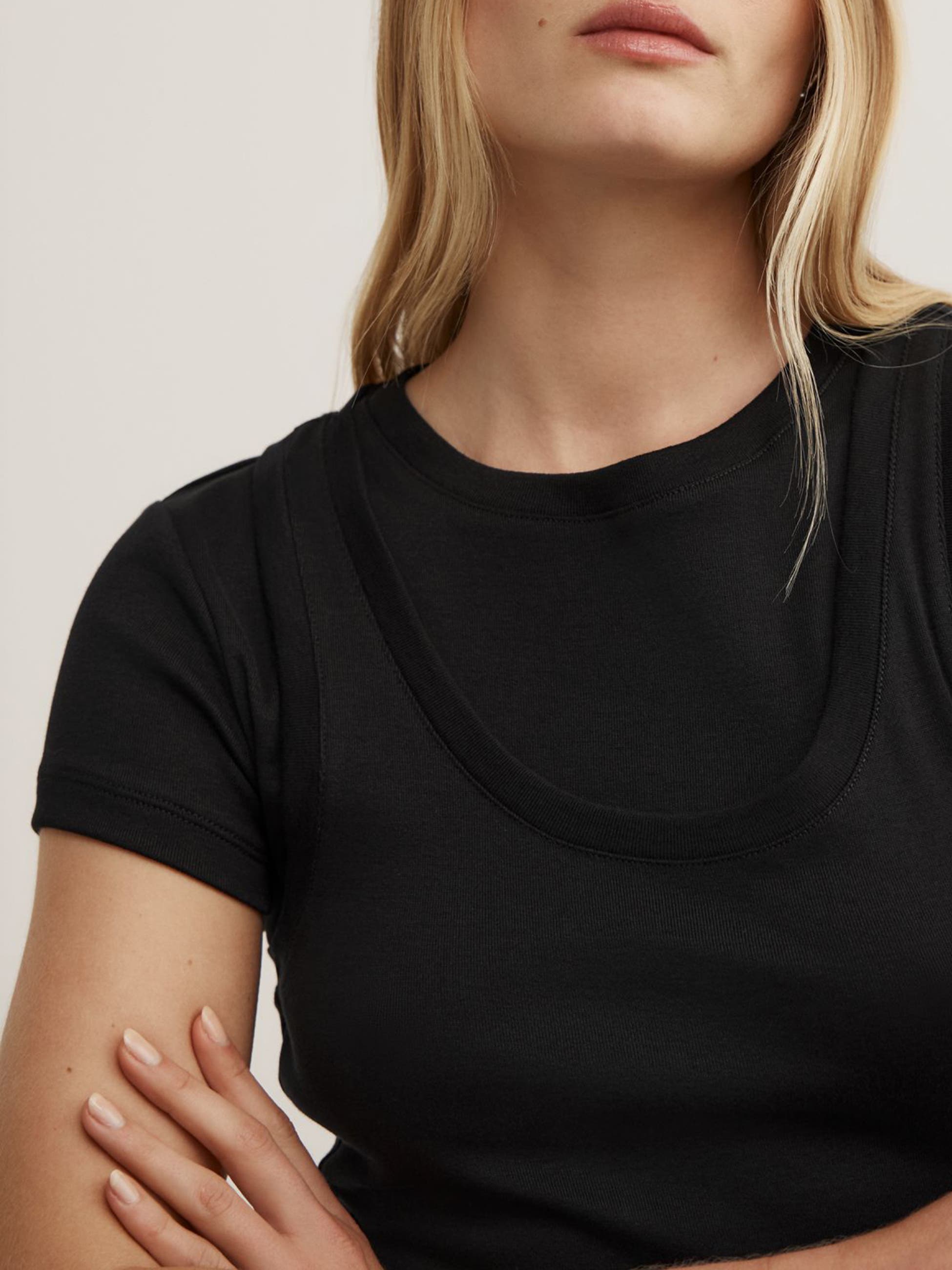 Witchery Overlay T-shirt (Women) | Nordstrom