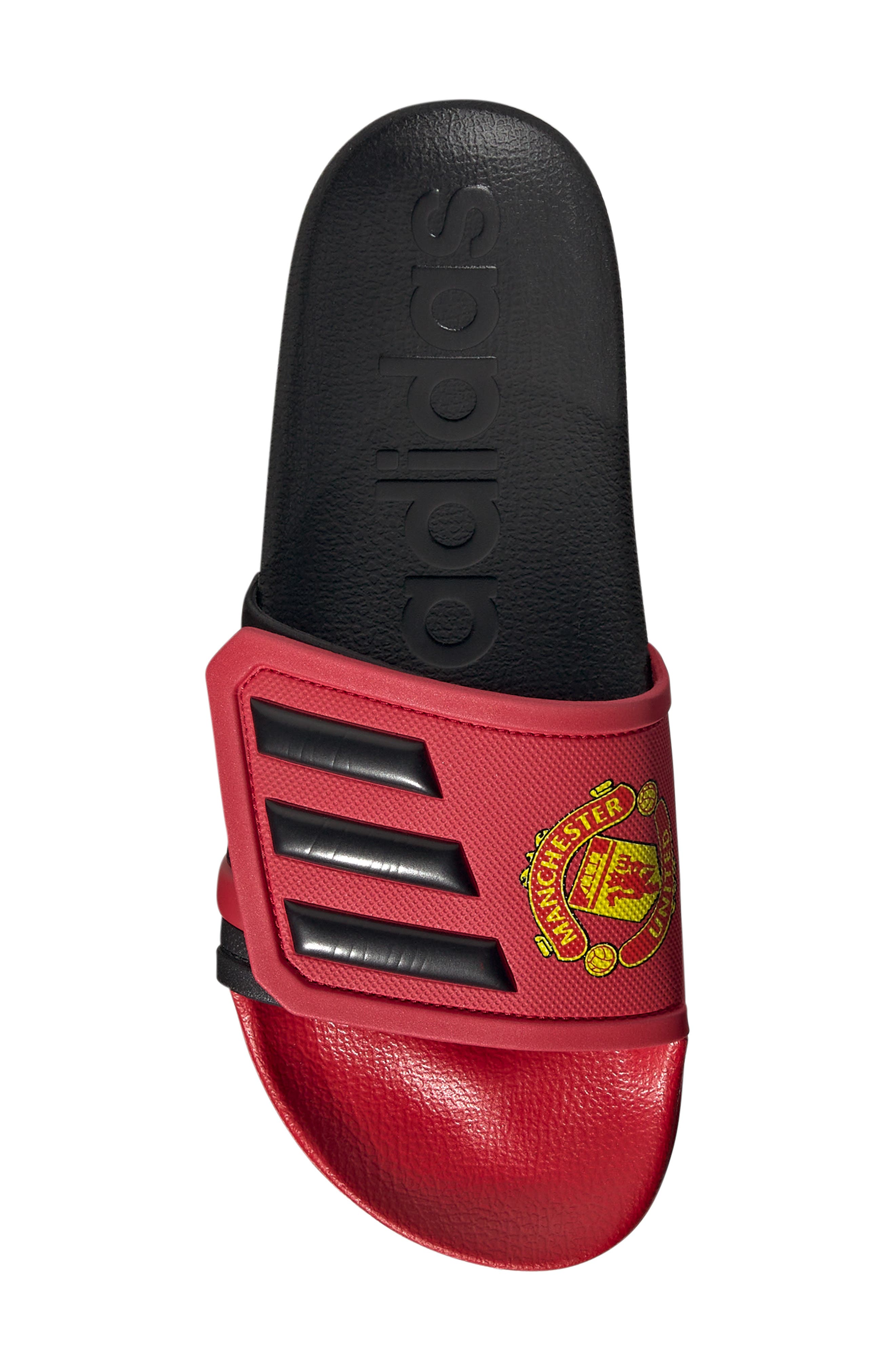 adidas Adilette Machester United Slide Sandal, Alternate, color, 