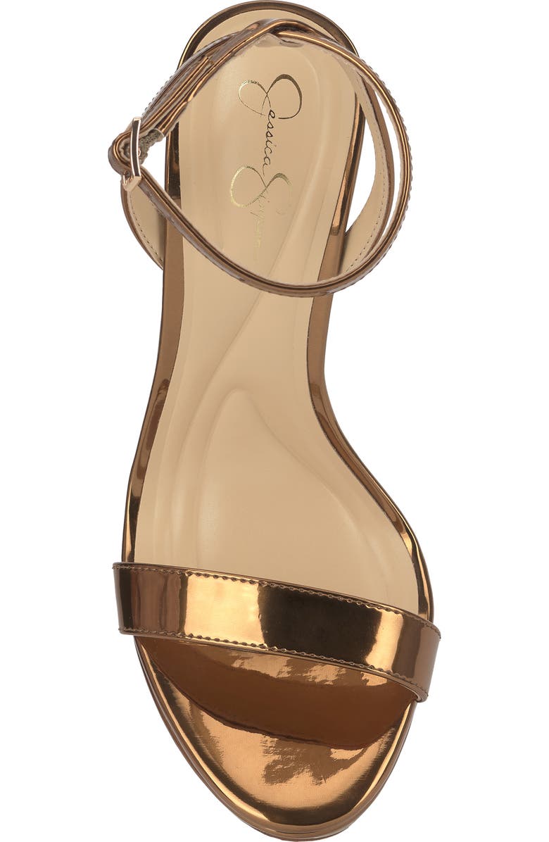 Jessica Simpson Divra Ankle Strap Stiletto Sandal, Alternate, color, Bronze