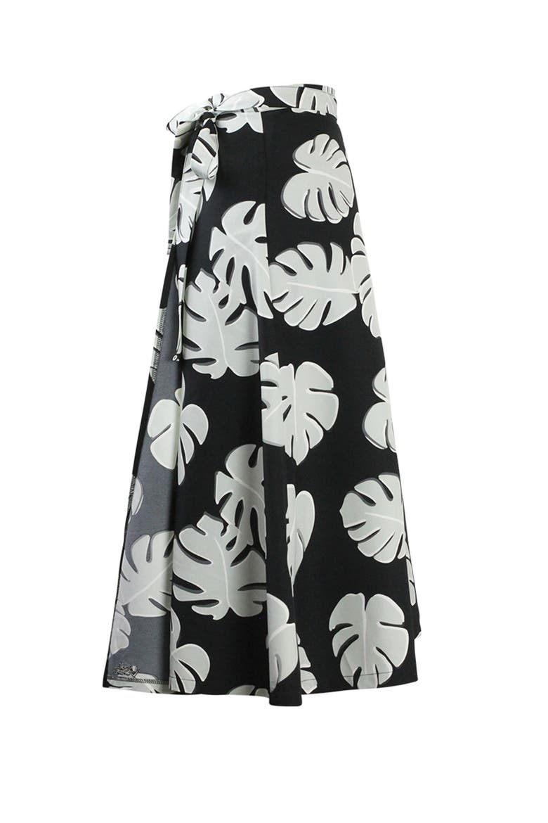 Wrap Skirt, Alternate, color, Black Flora
