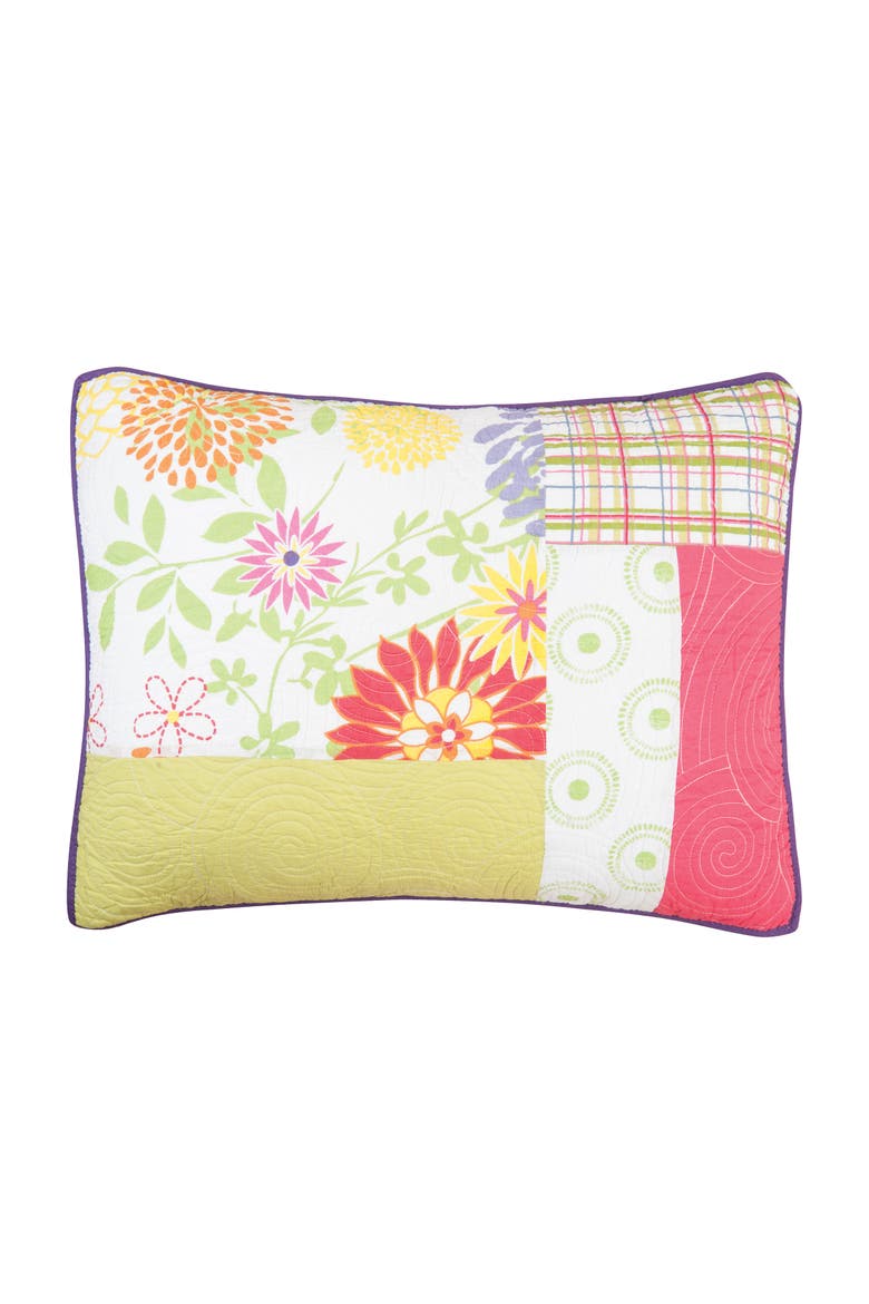 20" x 26" Macie Cotton Standard Sham - Machine Washable, Main, color, Green