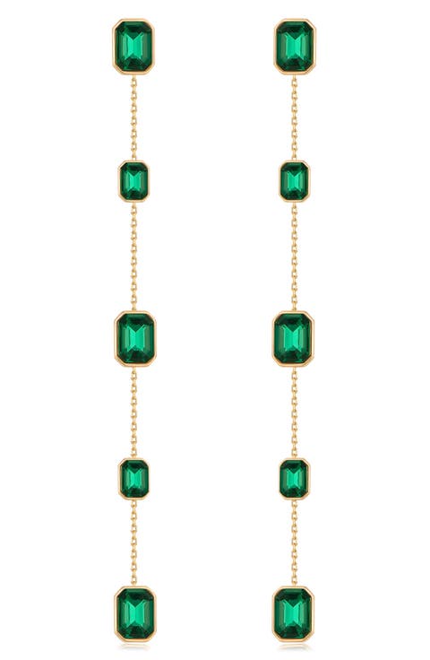 Baguette Crystal Linear Drop Earrings