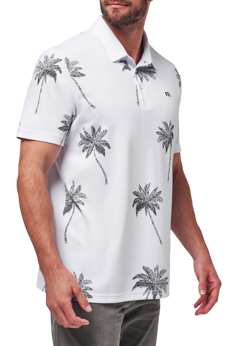 Mesic Palm Tree Polo, Alternate, color, WHITE