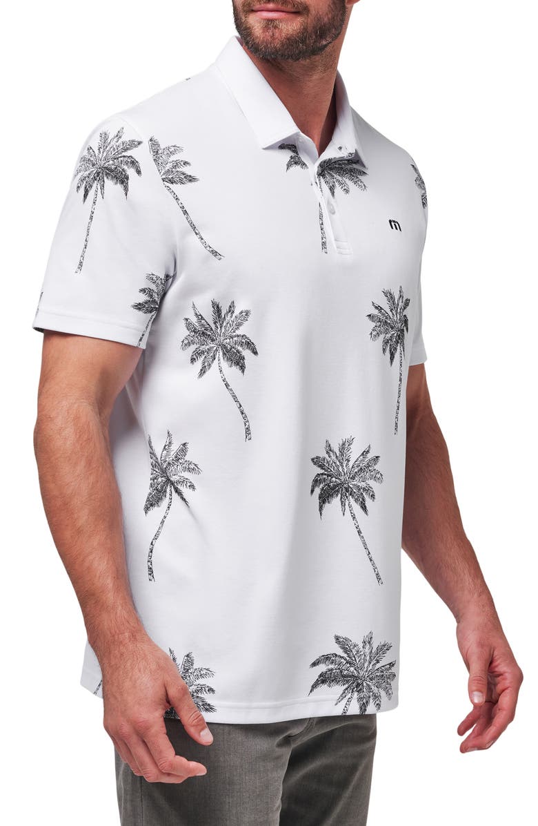 TravisMathew Mesic Palm Tree Polo, Alternate, color, White