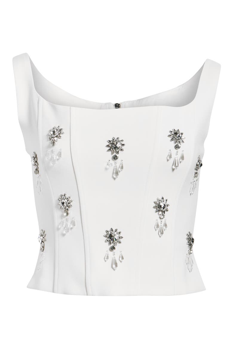 The Ultimate Muse Crystal Corset Top, Alternate, color, WHITE