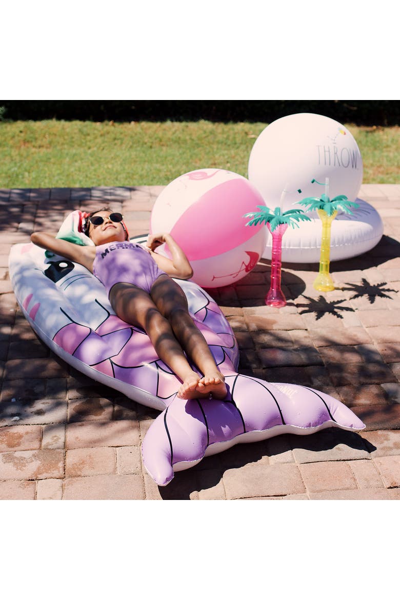 Purrfect Purrmaid Inflatable Pool Float, Alternate, color, Multicolored