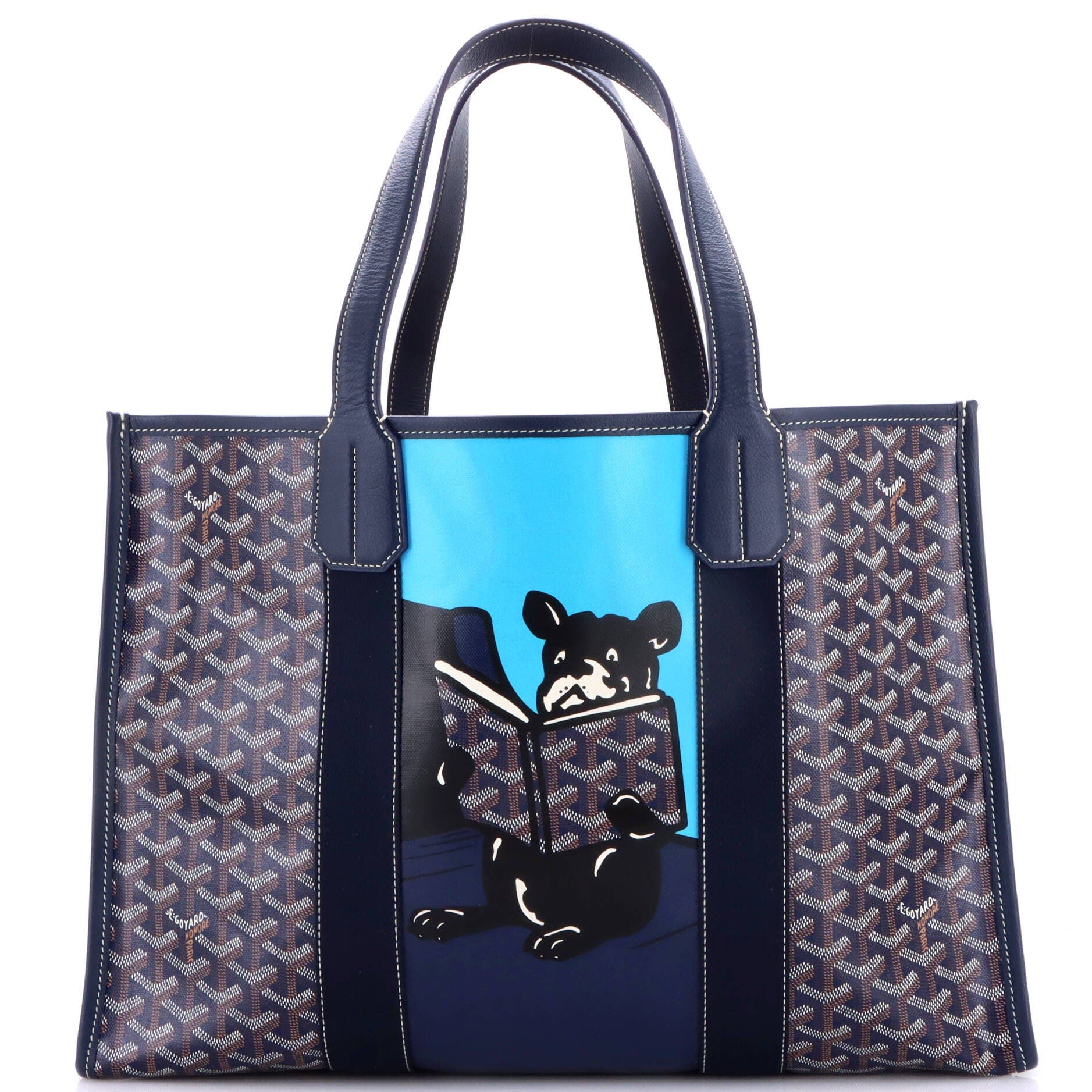 Villette Tote Printed Coated Canvas MM, Main, color, Blue