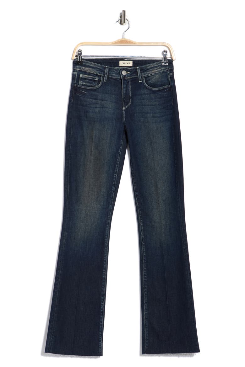 Sneeki Low Rise Raw Hem Straight Leg Jeans, Alternate, color, CREST