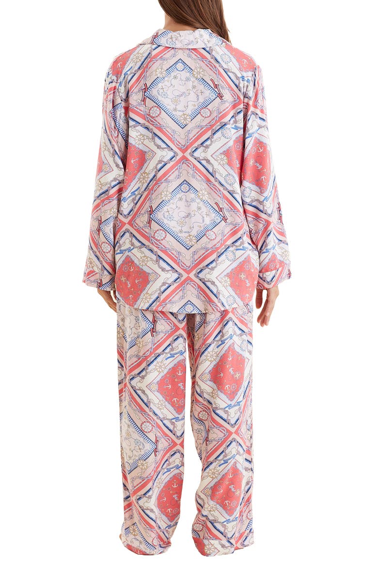 Papinelle Marine Cosy Print Pajamas, Alternate, color, 